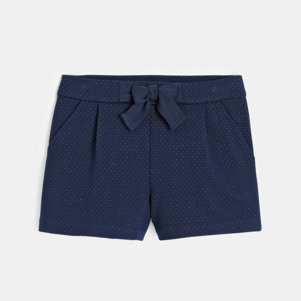 شورت منقط، أزرق داكن، بناتي